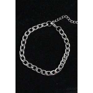 316L Çelik Kalın Klasik Model Gümüş Renk Erkek Bileklik