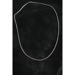 316L Çelik Örme Zincir Model Gümüş Renk Erkek Kolye