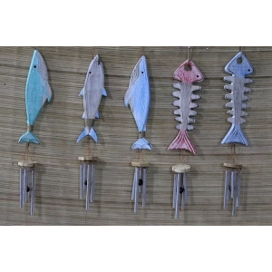 Ahşap Balıklı Metal Çan No:5