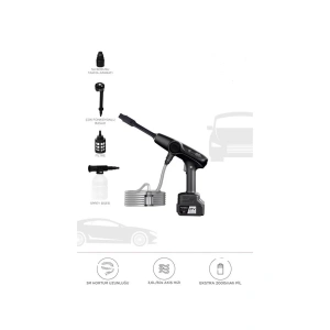 Akülü Şarjlı Yüksek Basınçlı Oto Araba Bahçe Yıkama,temizleme Su Sı