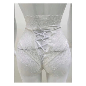 Ekru Dantelli Yüksek Bel Külot Venüs-k1012