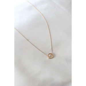 Gold Renk Minimal Kalp Figür Kadın Kolye