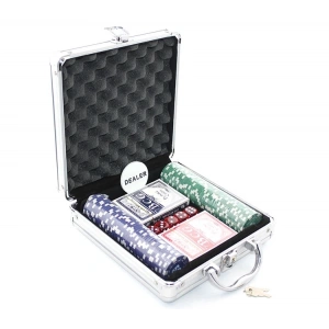 Metal Çantalı 100 Chipli Poker Oyunu Alk1495