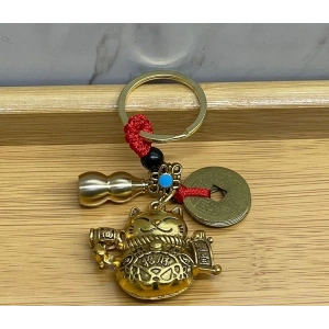 Metal Şans Ve Bereket Kedisi Anahtarlık Alk4467