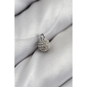 Misineli Topcuk Model Gümüş Renk Hayalet Kolye