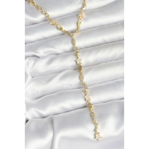 Pirinç Gold Renk Kadın Manifest Kolye