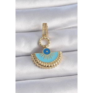 Pirinç Gold Renk Nazar Boncuklu Ajda Charm