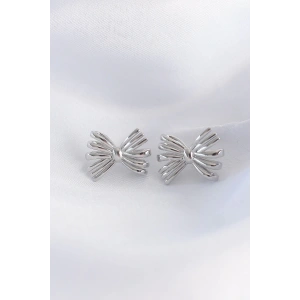 Pirinç Gümüş Renk Fiyonk Küpe