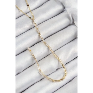 Pirinç Zirkon Taşlı Model Gold Renk Y Kolye