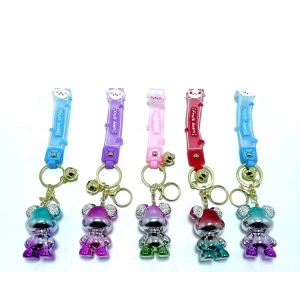 Taşlı Ayıcık Silikon Anahtarlık Alk1703