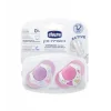Chicco Physio Compact 2 li Silikon Emzik 12 ay+ Kız - 8058664059294