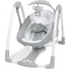 Ingenuity ConvertMe 2si 1 Arada Kompakt Taşınabilir Otomatik Bebek Salıncağı ve Bebek Koltuğu, Pil Tasarrufu Sağlayan Titreşimler, Doğa Sesleri, 0-9 Ay 3-9 kg (Swell)