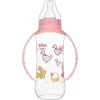 Wee Baby Silikon Kiraz Uçlu Kulplu PP Biberon 150 ml - Pembe