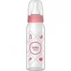 Wee Baby Silikon Uçlu Desenli Cam Biberon 250 cc - Pembe