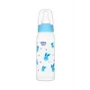 Wee Baby Silikon Uçlu Desenli PP Biberon 250 ml - Mavi