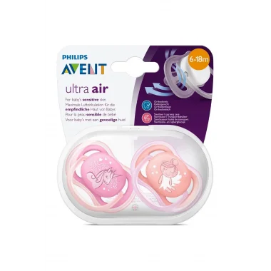 Philips Avent Ultra Air 2li Desenli Emzik 6-18 Ay - Kız