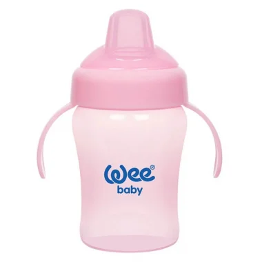 Wee Baby Colorful Akıtmaz Kulplu Bardak 240 ml - Pembe