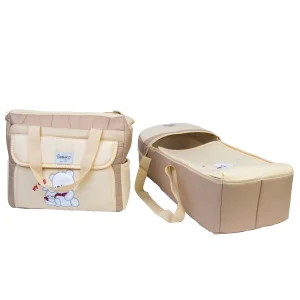 Babito Bebek Taşıma Seti (Portbebe,Bakım Çantası) - Krem