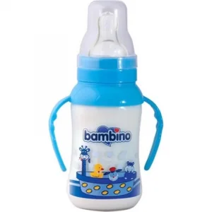 Bambino Ayıcıklı  Kavranabilir Biberon 150 ml - Mavi