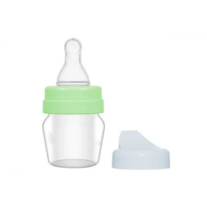 Bambino Biberon Silikon Emzik Mini Cam 30 ml - Yeşil