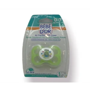Bebedor Geniş Yüzeyli Damaklı Silikon Emzik (No.1) 0-3 Ay - Yeşil