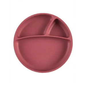 OiOi Porsiyon Vakum Tabanlı Silikon Tabak  - Velvet Rose