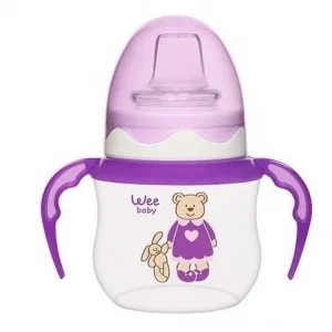 Wee Baby Akıtmaz Kulplu PP Bardak 125 ml - Mor