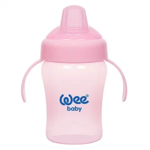 Wee Baby Colorful Akıtmaz Kulplu Bardak 240 ml - Pembe