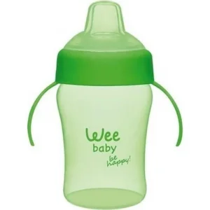 Wee Baby Colorful Akıtmaz Kulplu Bardak 240 ml - Yeşil