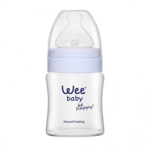 Wee Baby Isıya Dayanıklı Akıtmaz Cam Bardak 120 ml - Mavi