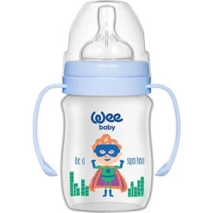 Wee Baby Kulplu PP Biberon 150 ML - Mavi