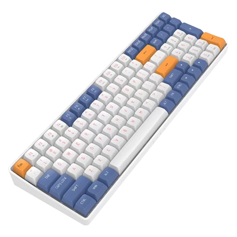Aigo A100 Starry Blue Yellow Switch İngilizce Kablolu/Kablosuz Mekanik Klavye