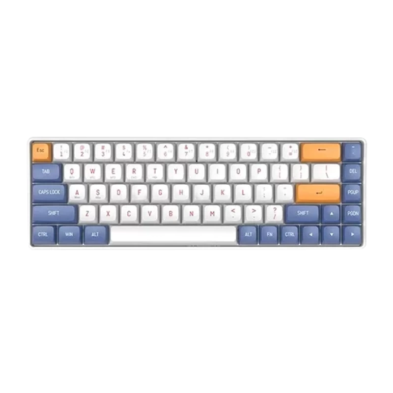 Aigo A68 Starry Blue Yellow Switch İngilizce Kablolu/Kablosuz Mekanik Klavye