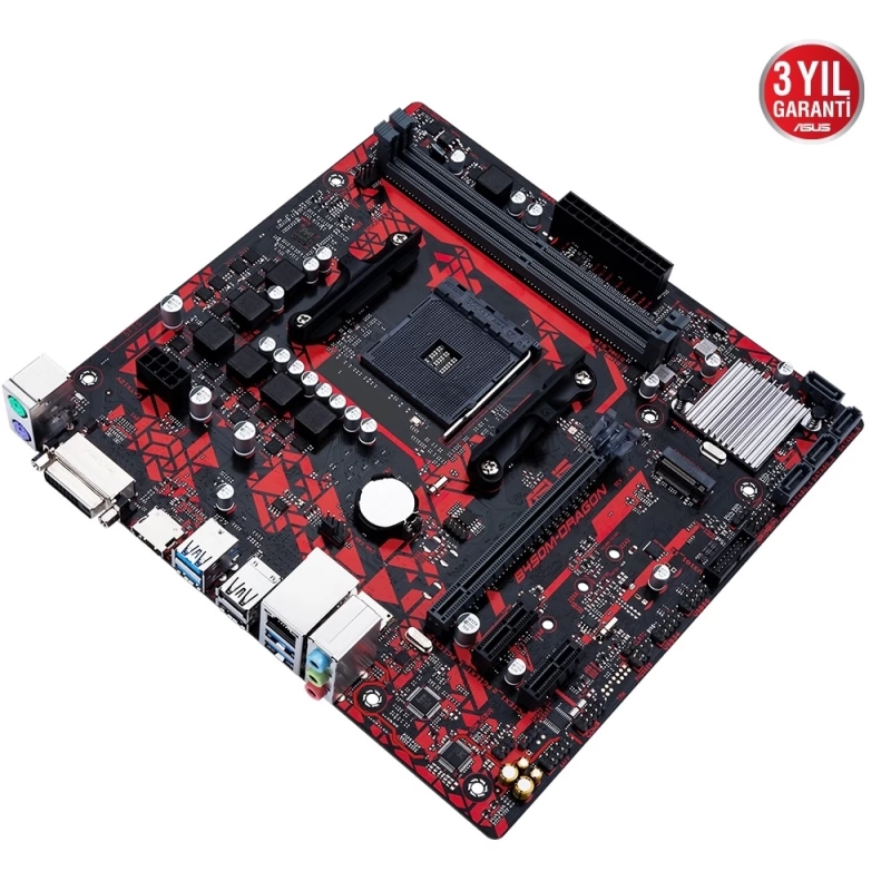 ASUS B450M DRAGON 4400Mhz(OC) AMD SOKET AM4 DDR4 Gaming Anakart