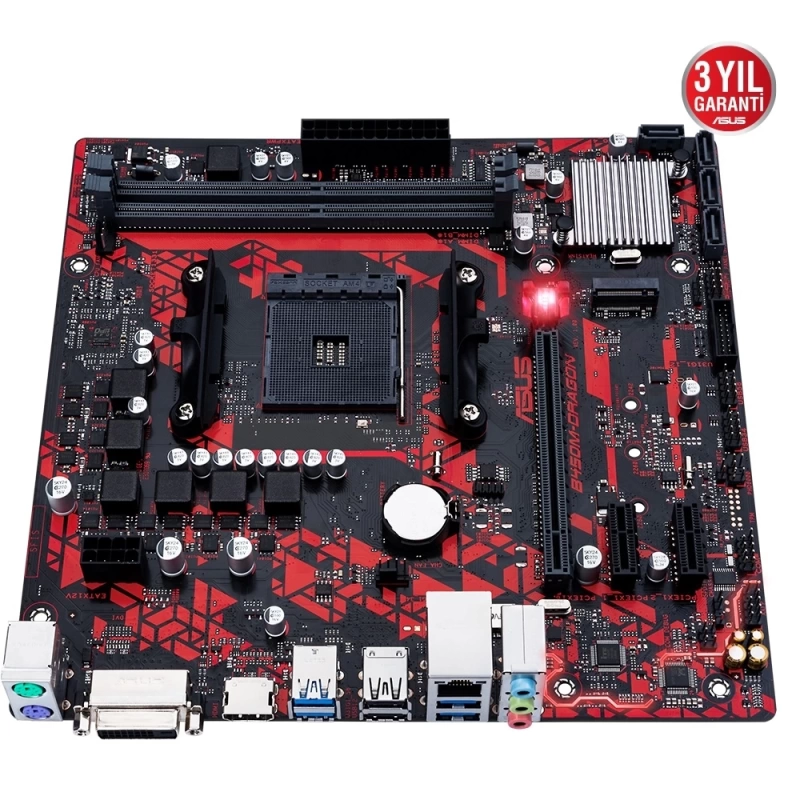 ASUS B450M DRAGON 4400Mhz(OC) AMD SOKET AM4 DDR4 Gaming Anakart