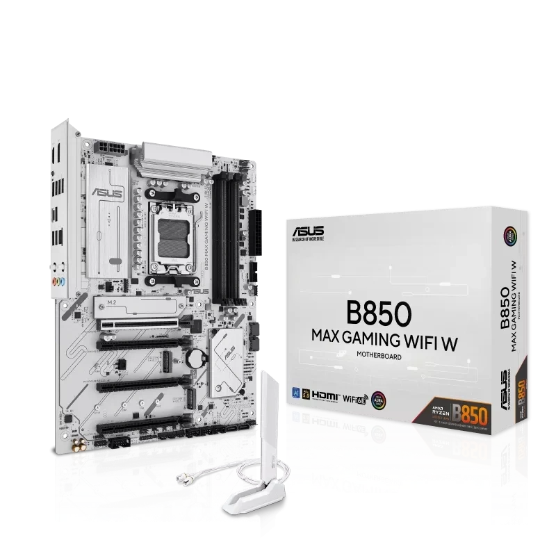 ASUS B850 MAX GAMING WIFI 7 AMD AM5 DDR5 ANAKART BEYAZ