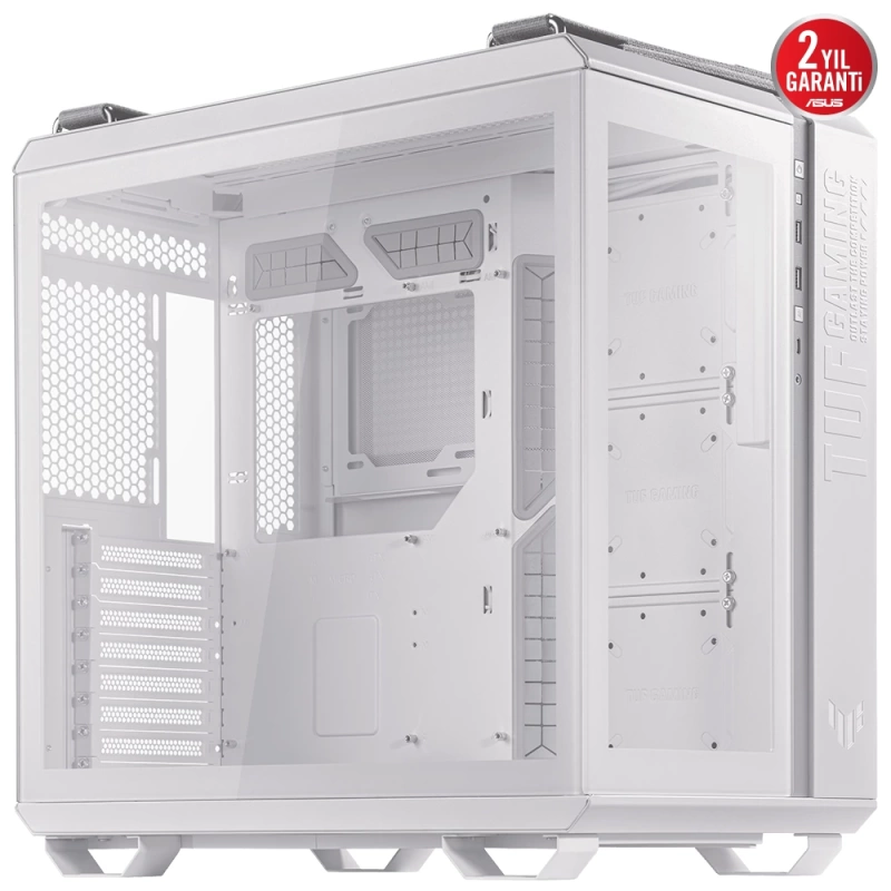 ASUS TUF GAMING GT502 PANAROMİK TEMPERLİ CAM USB TYPE-C ATX MICRO-ATX MINI-ITX BEYAZ