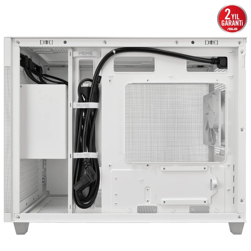ASUS PRIME AP201 MESH BEYAZ MICRO ATX TEMPERLİ CAM ALET GEREKTİRMEYEN YAN PANELLER VE TOZ FİLTRELİ IZGARAYA SAHİP 360 MM SOĞUTUCU 338 MM UZUNLUĞA KADAR EKRAN KARTI VE STANDART ATX...