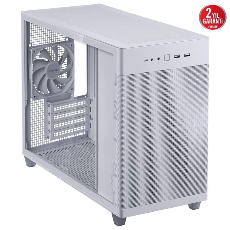 ASUS Prime AP201 Tempered Glass Micro ATX Beyaz Kasa (PRIME-AP201-TG-WHITE)