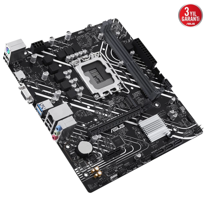 ASUS PRIME H610M-K 5600MHz DDR5 Soket 1700 M.2 HDMI VGA mATX Anakart