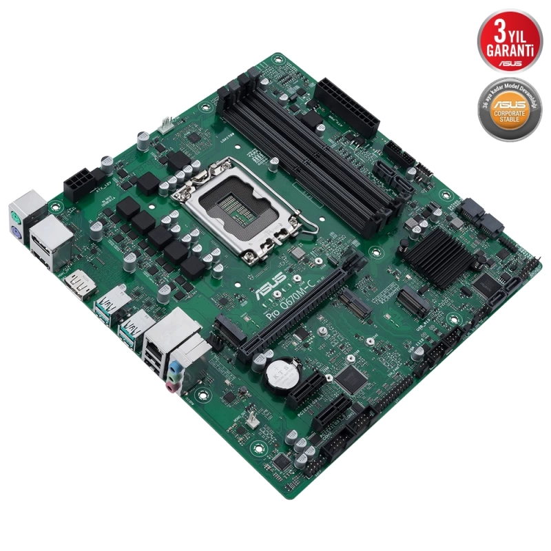 ASUS PRO Q670M-C-CSM INTEL Q690 LGA1700 DDR5 4800 2XDP HDMI ÇİFT M2 USB3.2 TPM MATX INTEL VPRO DESTEĞİ ASUS CONTROL CENTER EXPRESS HEDİYELİASUS PRO Q670M-C-CSM Intel Q670 LGA1700 D...