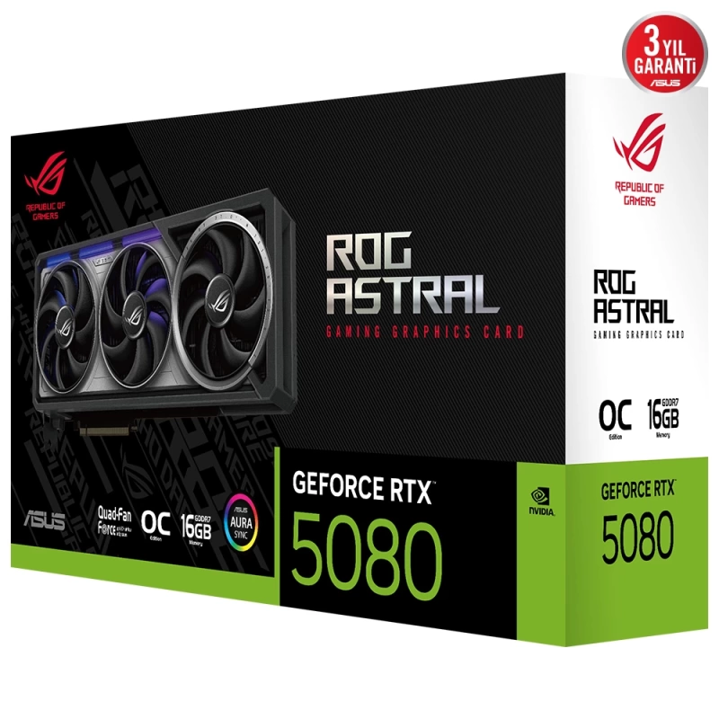 ASUS ROG-ASTRAL-RTX5080-O16G-GAMIN EKRAN KARTI