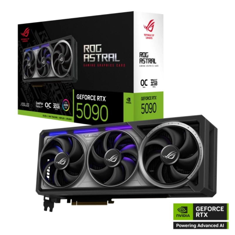 ASUS ROG Astral GeForce RTX 5090 OC 32GB GDDR7 512Bit DLSS 4 Nvidia Ekran Kartı ROG-ASTRAL-RTX5090-O32G-GAMING