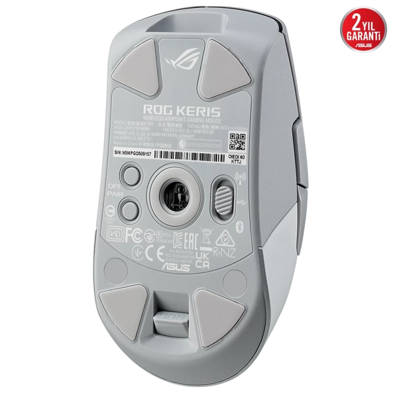 Asus Rog Keris Wireless Aimpoint White 36.000 Dpi Oyuncu Mouse ROG-KERIS-AIMPOINT-WHITE