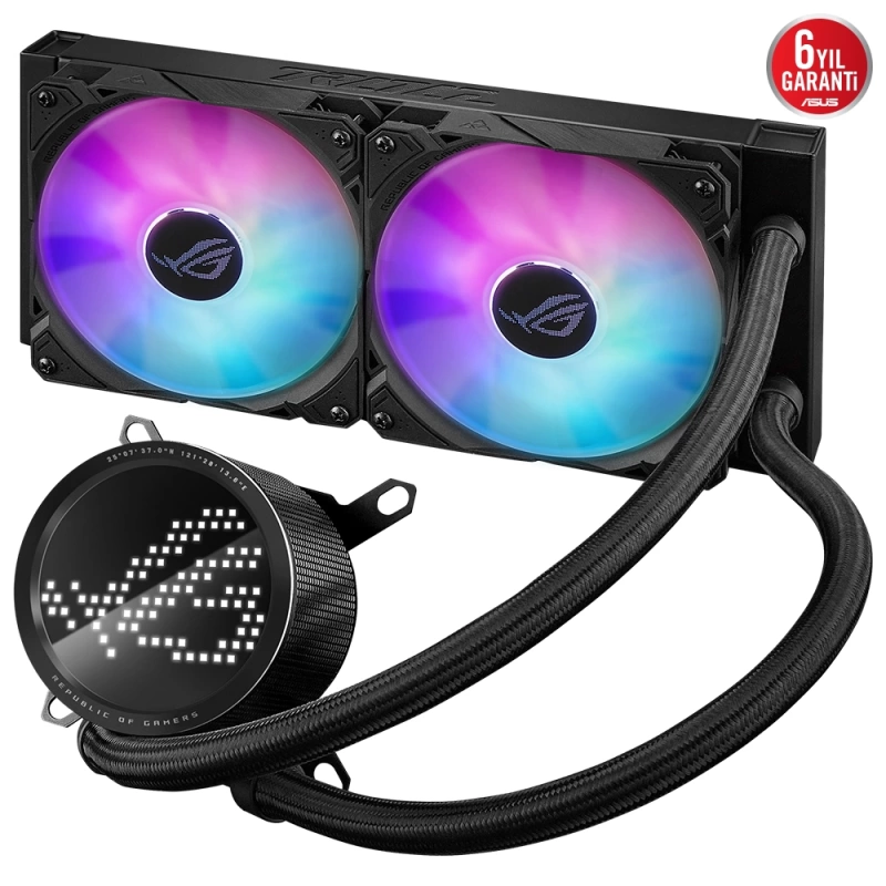 Asus Rog Ryuo III 240 ARGB Anime Matrix Led 240mm INTEL/AMD Uyumlu Sıvı Soğutucu ROG-RYUO-III-240