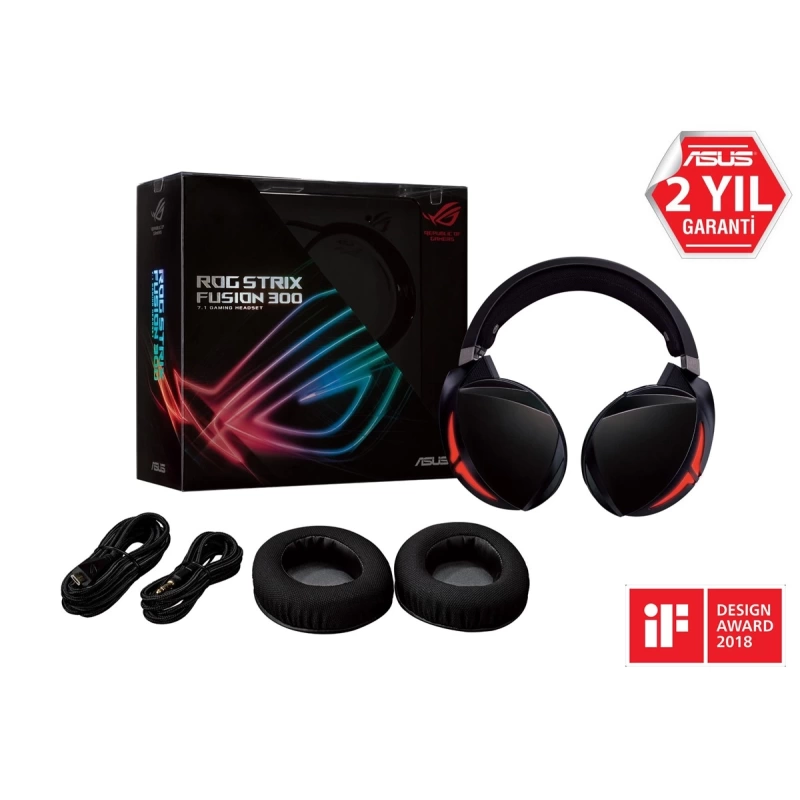 ASUS ROG STRIX FUSION 300 LED PC PS4 MAC uyumlu 7.1 Oyuncu Kulakligi