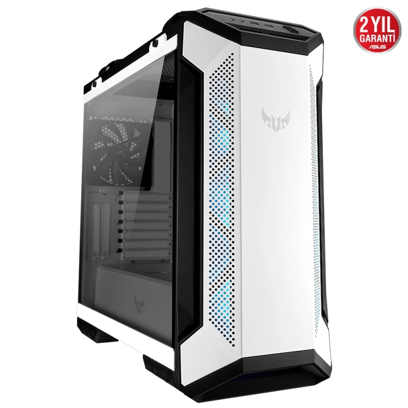 ASUS TUF GAMING GT501 RGB FANLI TEMPERLİ CAM USB 3.1 ATX/EATX OYUNCU KASASI - BEYAZ
