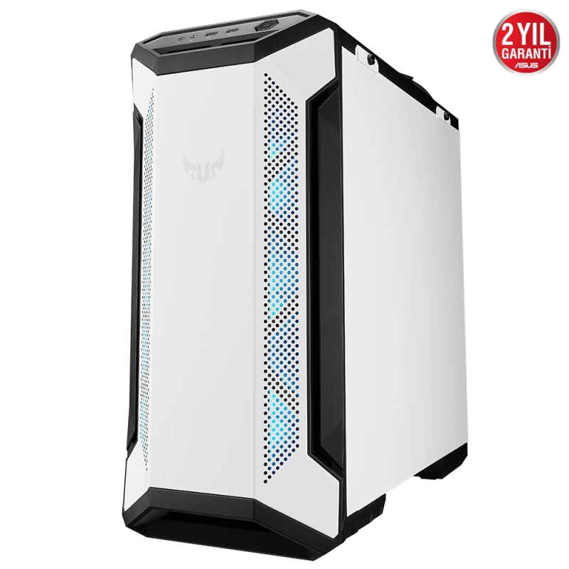 ASUS TUF GAMING GT501 RGB FANLI TEMPERLİ CAM USB 3.1 ATX/EATX OYUNCU KASASI - BEYAZ