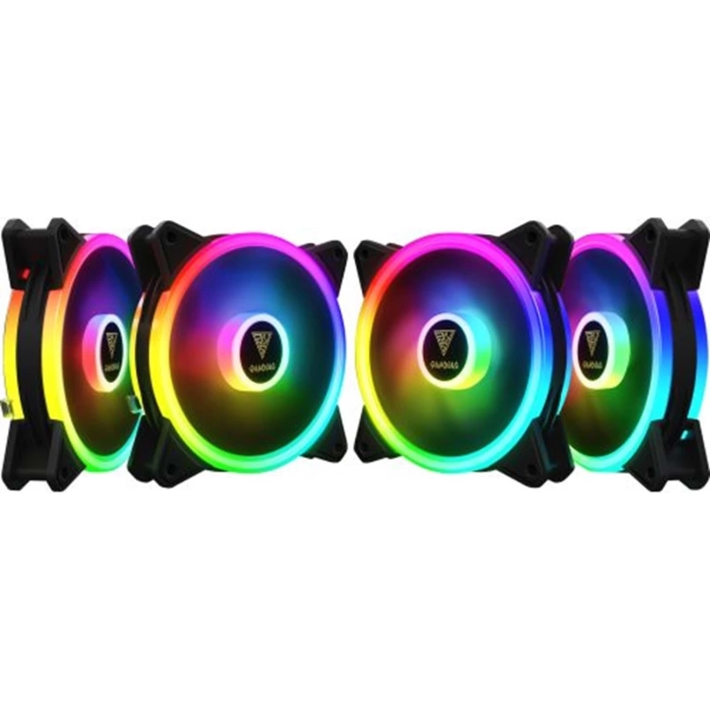 GAMDIAS AEOLUS M2-1204R 120mm RGB Kasa Fanı (Kumandalı 4lü Pack)