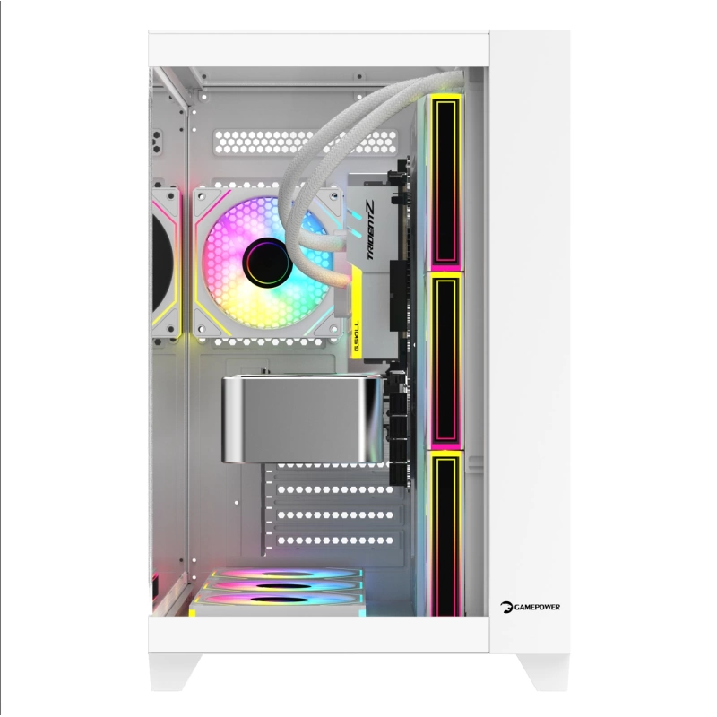 GamePower Warcry TopGlass Beyaz 4xARGB Temperli Cam ATX Gaming (Oyuncu) Kasa